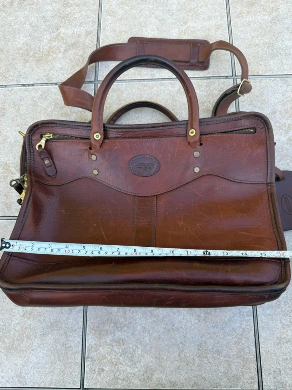 J.W. Hulme Co. Brown Leather Men’s Briefcase Shoulder Bag
